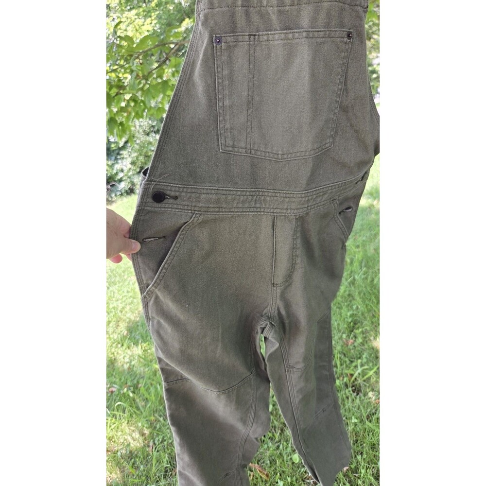 Patagonia Olive Green/army Green Bib Overalls Worn Wear Hemp Canvas - Picture 6 of 16